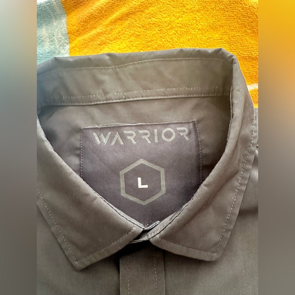 Warrior Black Collared Shirt
